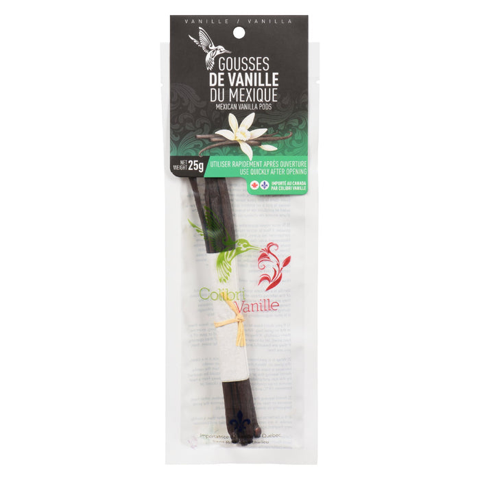 Les gousses de vanille du mexique (25 g)