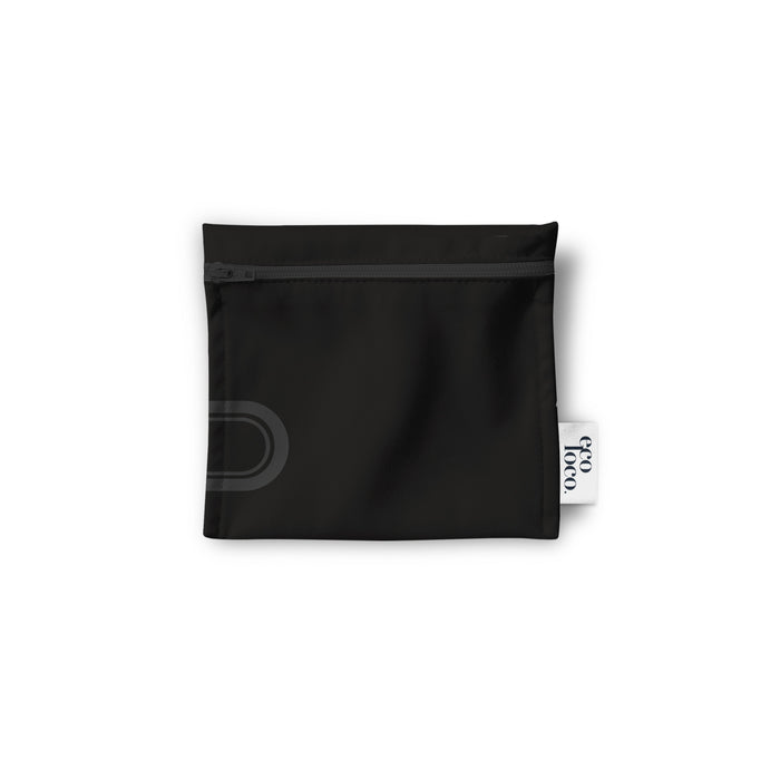 Petit sac mini à collation fabriqué par Eco Loco 100% au Québec de couleur noire