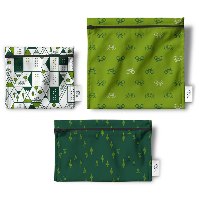 Trio sacs à lunch réutilisables (modèles multiples)