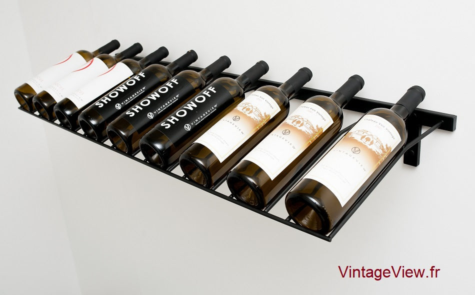 Série w support à bouteilles présentoir en métal (3 à 9 bouteilles)