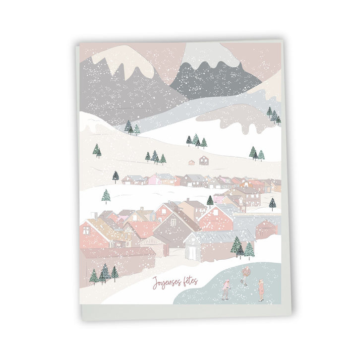 Joyeuses fêtes - paysage enneigé