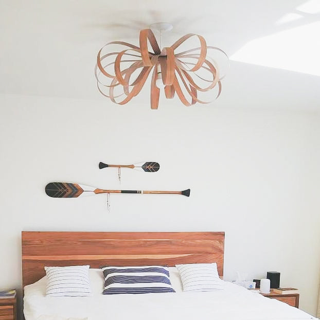 Lampe june / merisier rouge