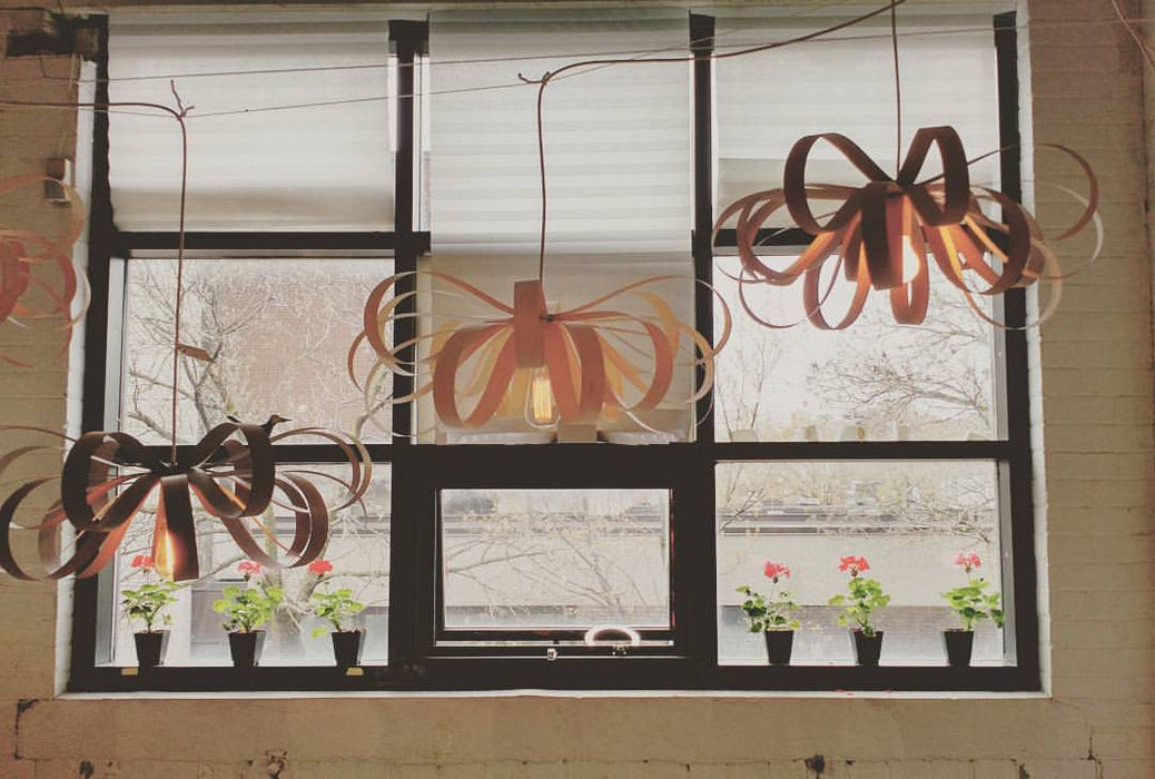 Lampe june / merisier rouge