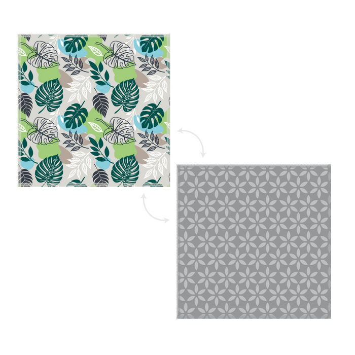 Lingette en microfibre pour vitre et miroir faite au Canada avec un motif de feuilles