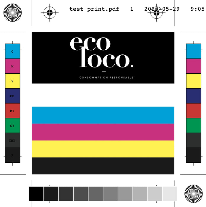 Épreuve physique en couleur sur textile (pré-production) - Eco Loco