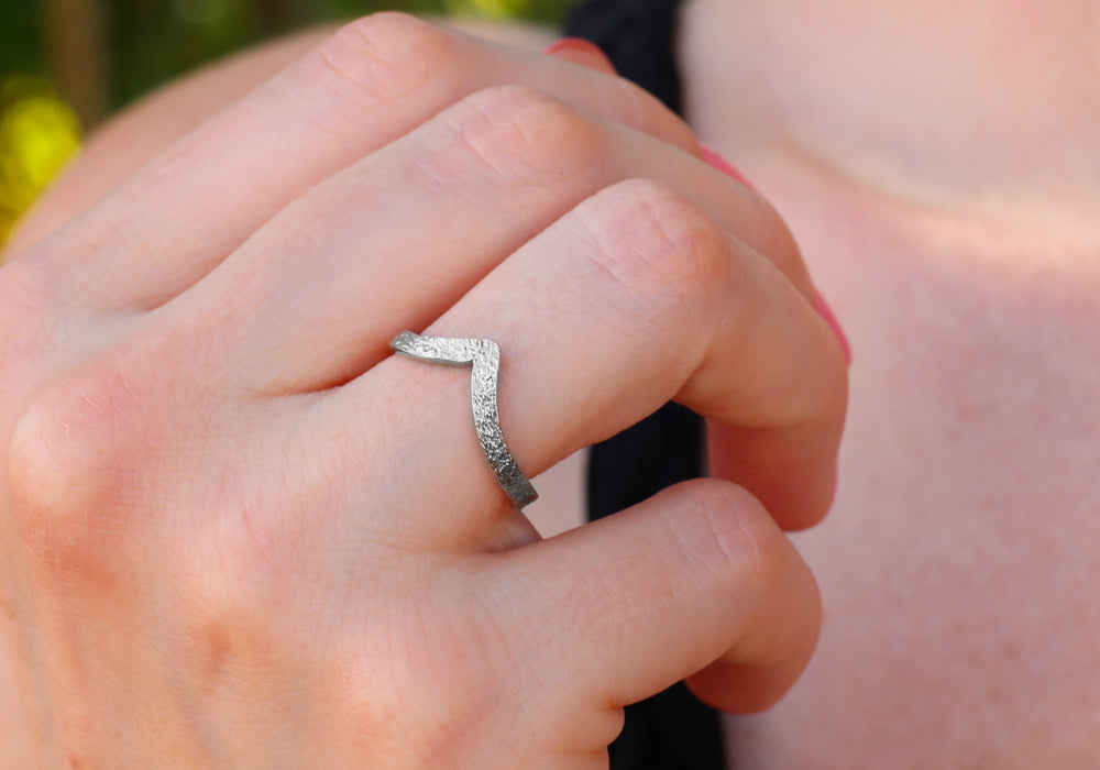 La princesse des sables │ bague texturée │ argent sterling recyclé