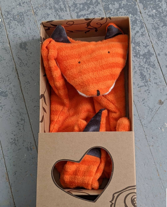 Doudou renard tigré de bambou