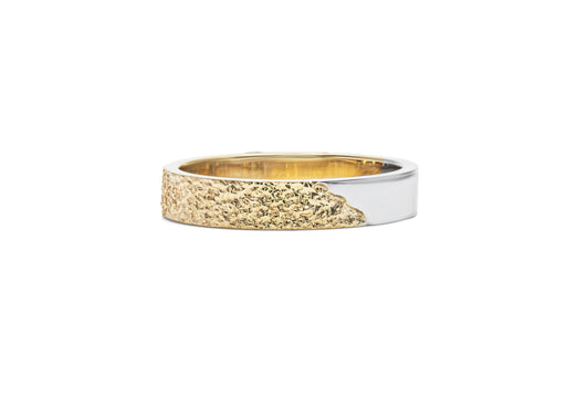 bague homme or jaune et blanc entre ciel et terre