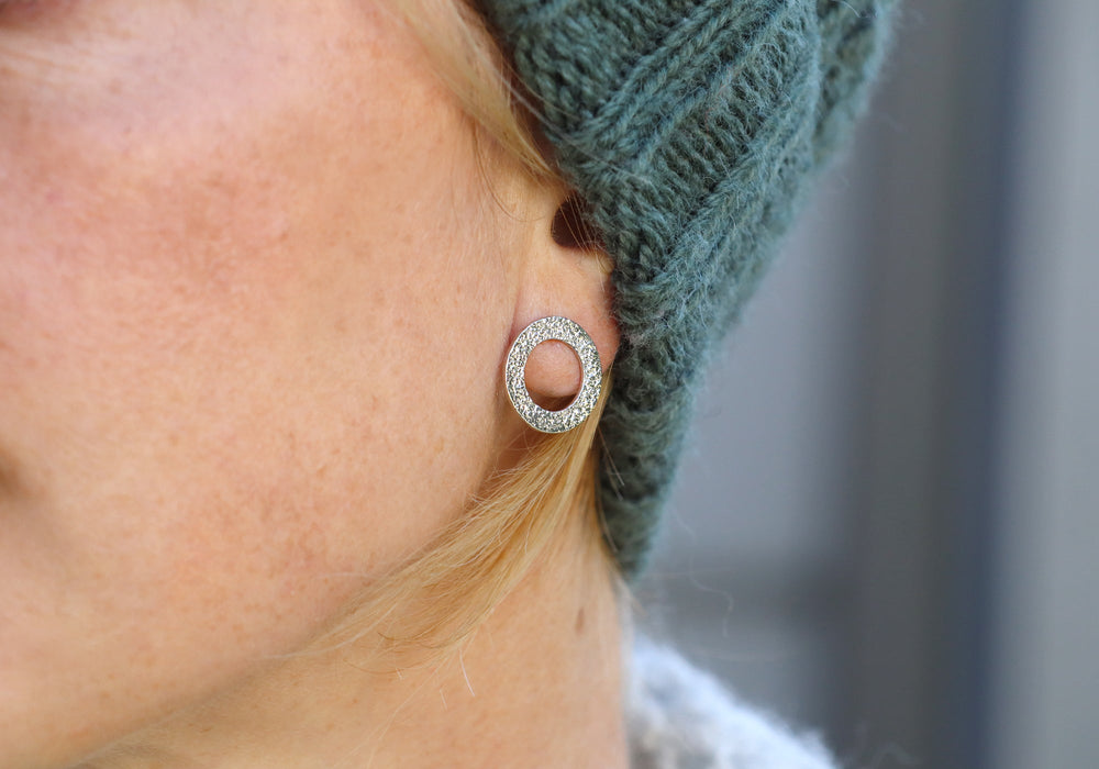 La belle traversée │ boucles d'oreilles texturées │ argent sterling recyclé