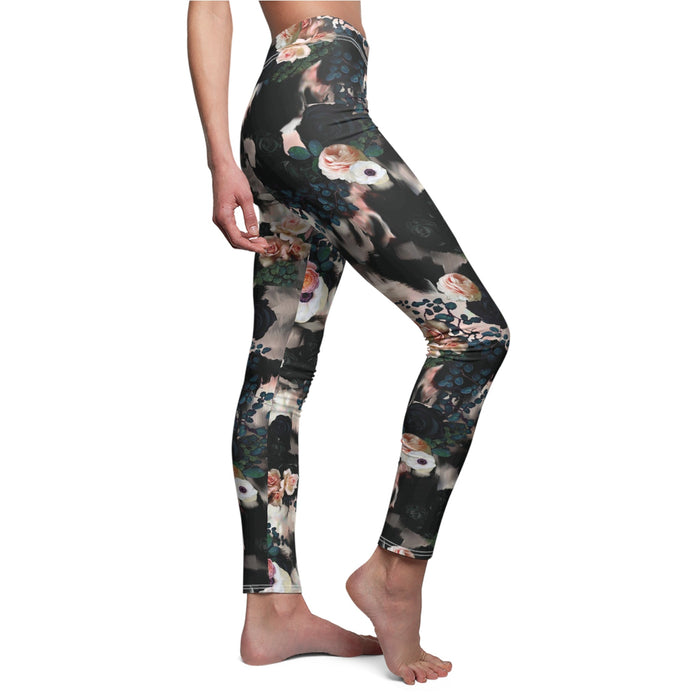 Pantalon style legging à bande de taille mince - gardenia