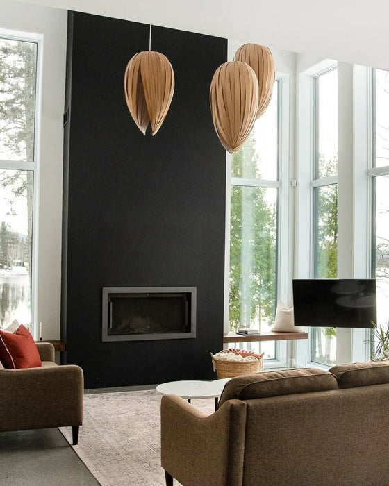 Lampe gladys grande / merisier rouge