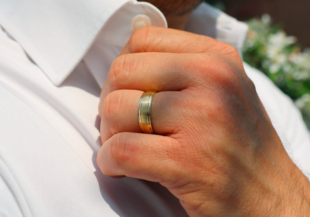 Beau musclé │ jonc pour homme en or │ bague de mariage