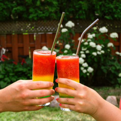 Paille en acier inoxydable à l'unité