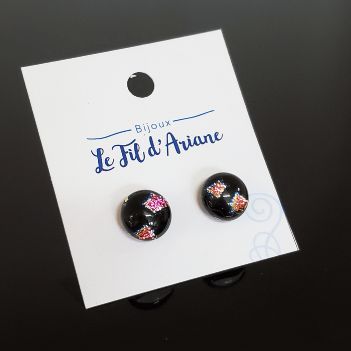 Trio surprise, boucles d'oreilles verre fusion (copie)