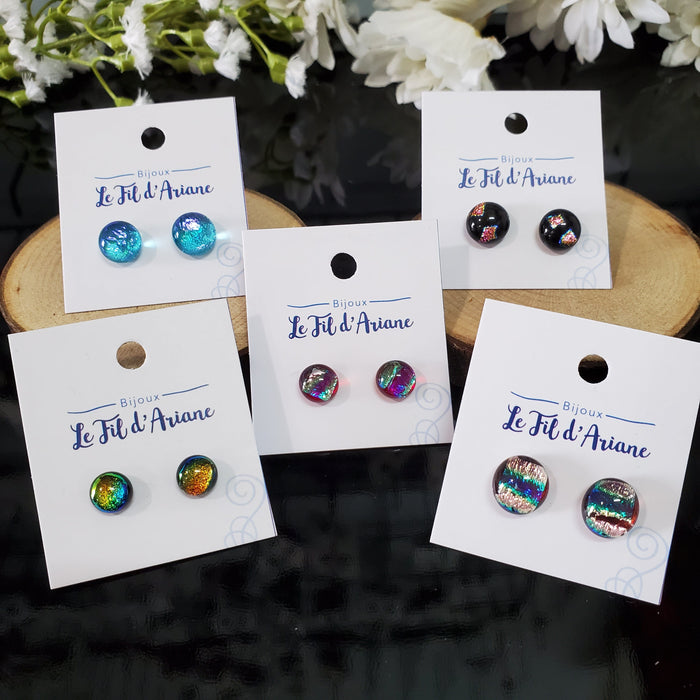 Trio surprise, boucles d'oreilles verre fusion (copie)