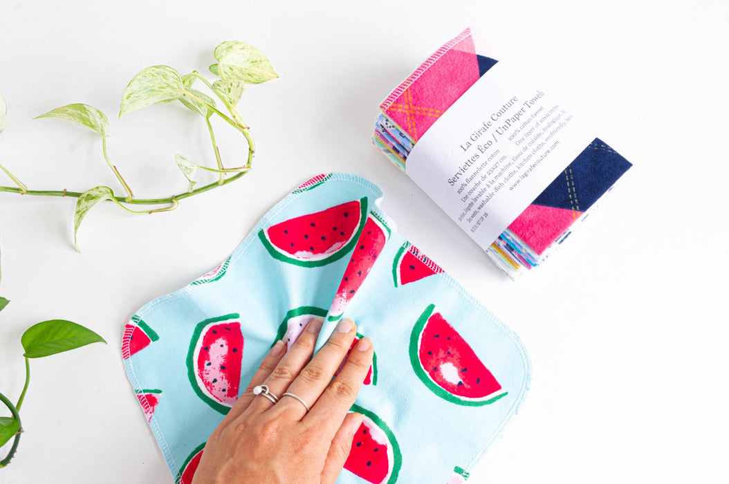 Serviette réutilisable, essuie-tout sans papier, chiffon de cuisine, zéro déchet, lingettes écologiques, tissu super absorbant