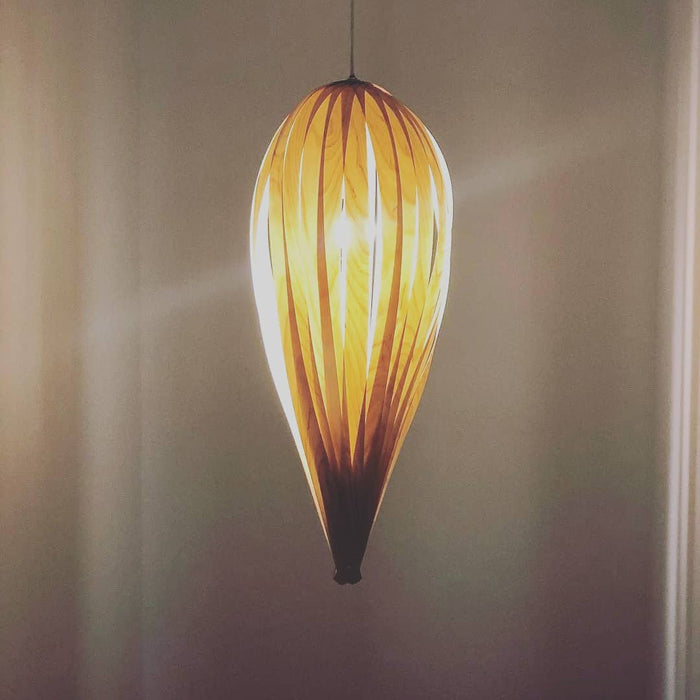 Lampe cry baby 31"/ merisier blanc