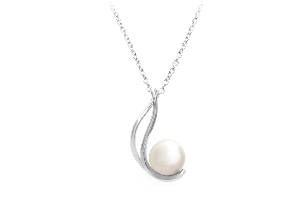 Le berceau blanc │ collier pour nouvelle maman │ argent sterling et perle d'eau douce