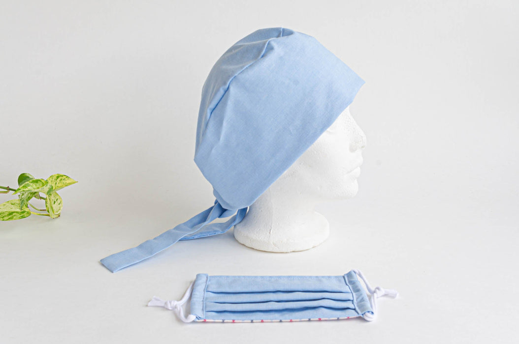 Bonnet chirurgical | chambray bleu