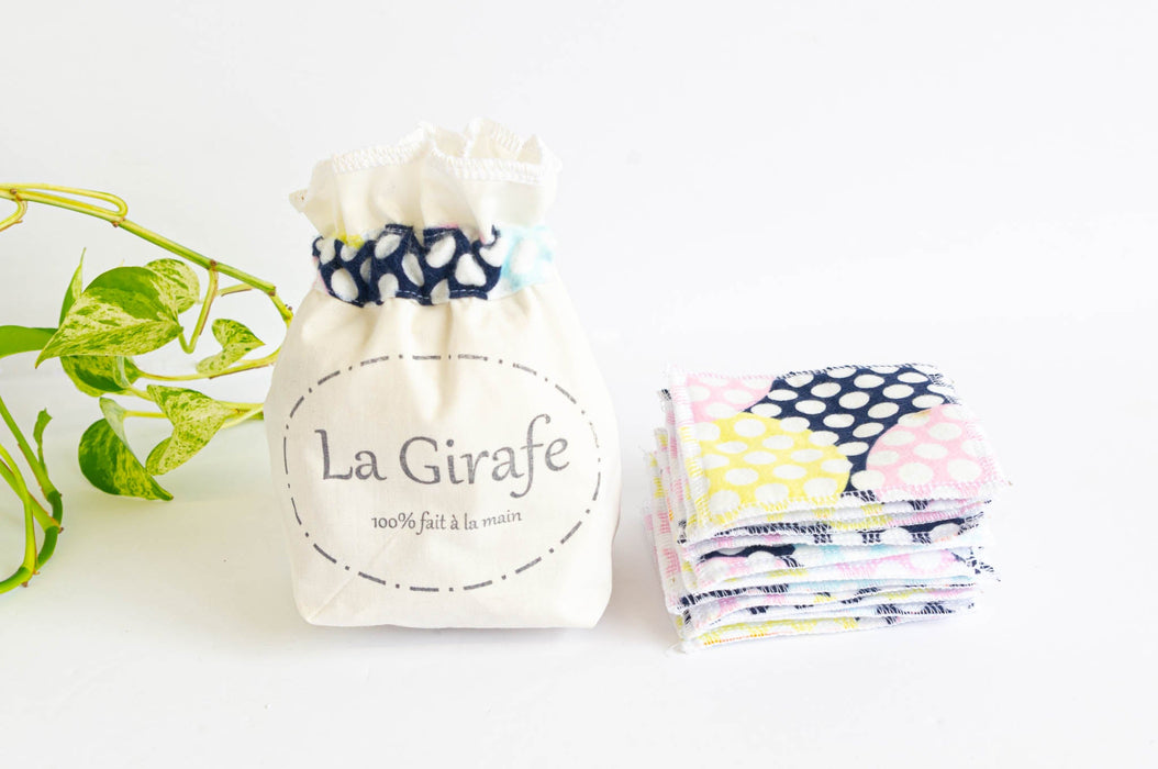 Lingettes démaquillantes | pois et melon d'eau