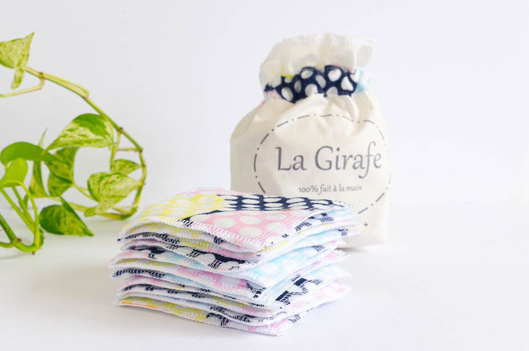 Lingettes démaquillantes | pois et melon d'eau