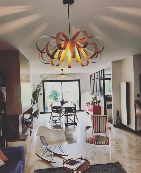 Lampe june / merisier rouge