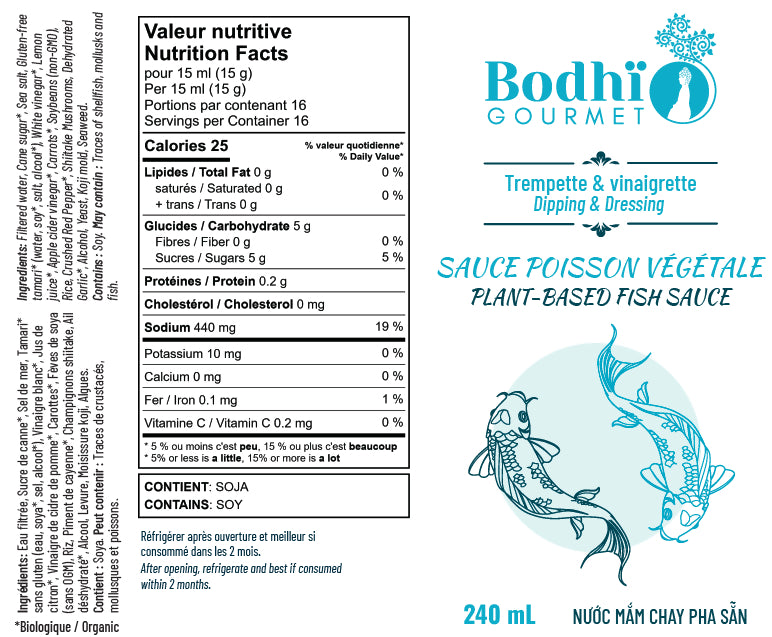 Sauce de poisson végane (pour trempette & vinaigrette)