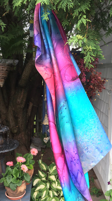 Paréo de soie coeur froid - Soierie Huo