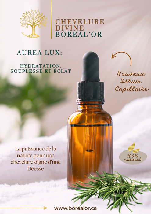 Aurea lux - sérum capillaire - hydratation, souplesse et éclat - chevelure divine