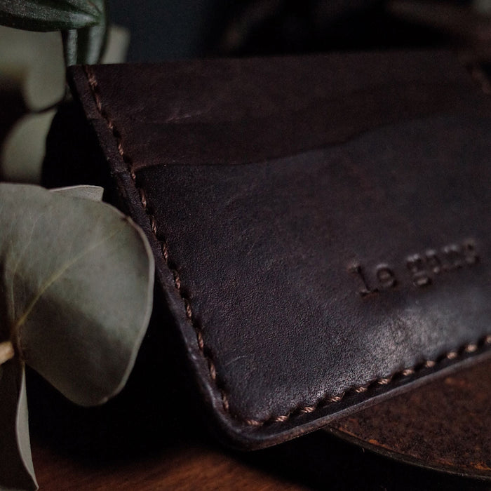 Sleek chestnut brown leather wallet for everyday use
