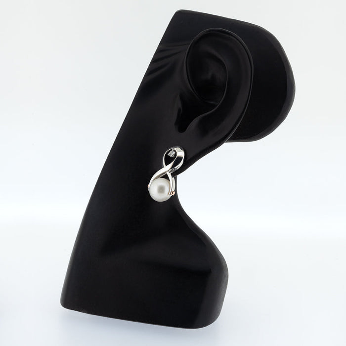 Boucles d'oreille ruban rose