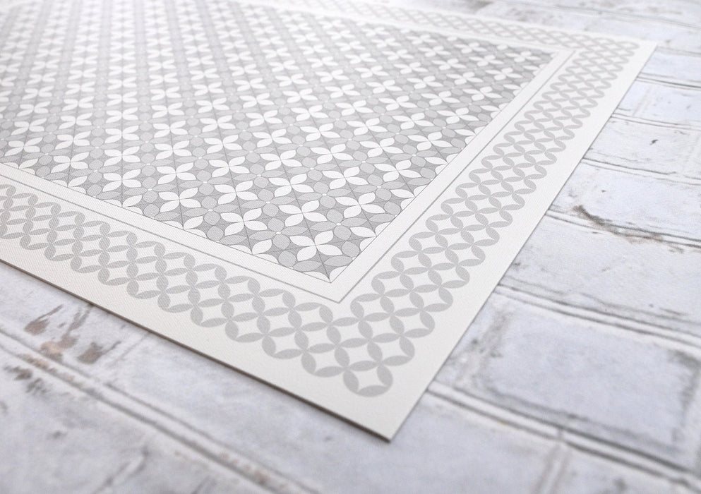 Napperon de vinyle - petite fleur pearl - small flower pearl