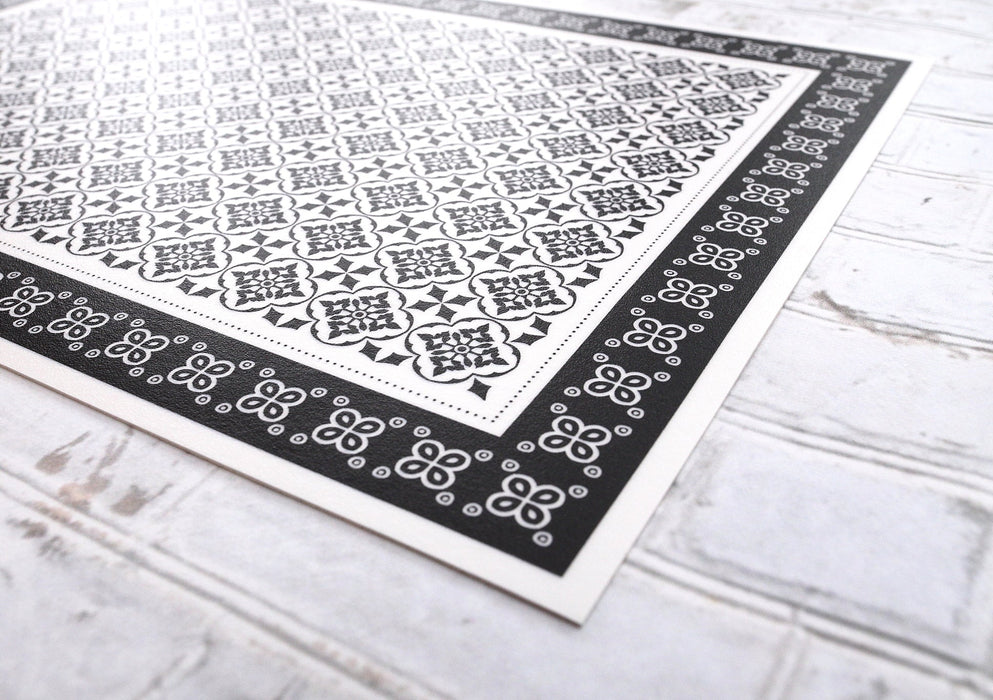 Napperon de vinyle - azulejos noir / azulejos black