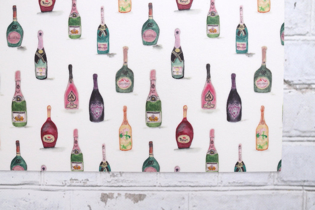 Napperon de vinyle - champagne rosé - rose champagne