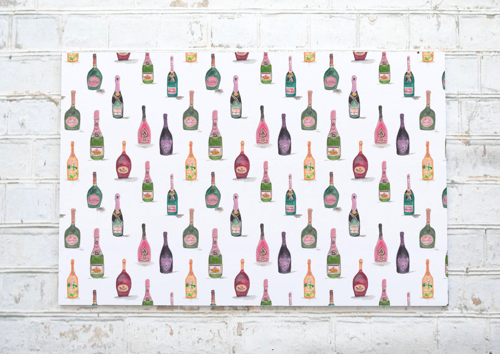 Champagne rosé - napperons de papier / paper placemats