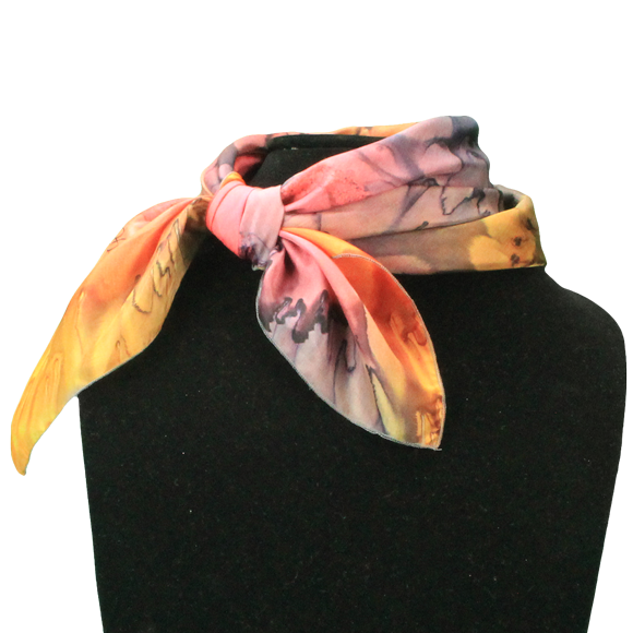 Foulard carré de soie coeurs chauds - Soierie Huo