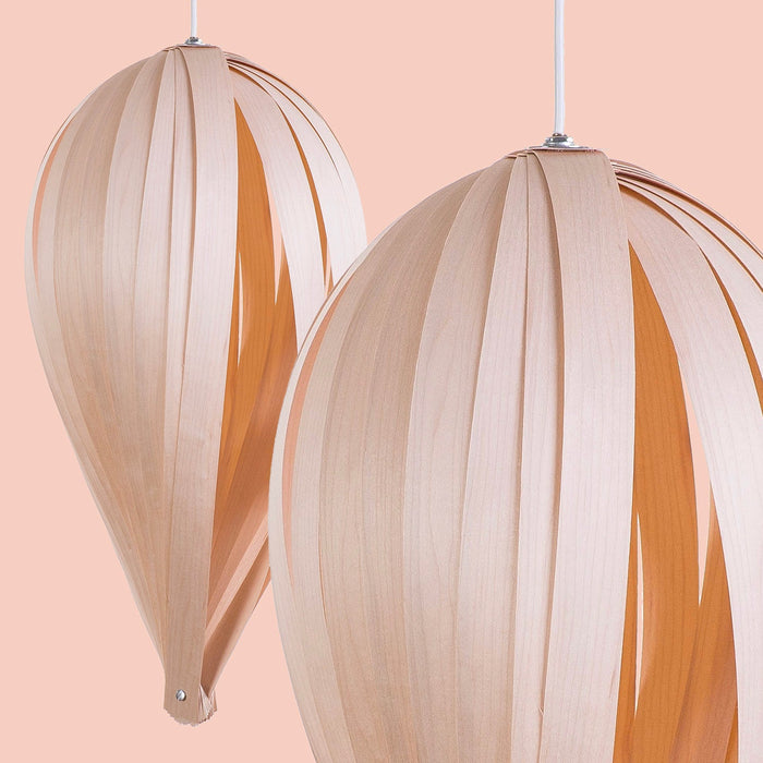 Lampe cry baby 24"/ merisier blanc