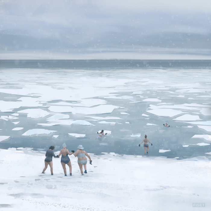 Illustration baigneuses