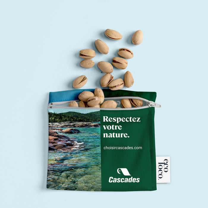 Mini sac à collation écologique réutilisable fait au québec à personnaliser