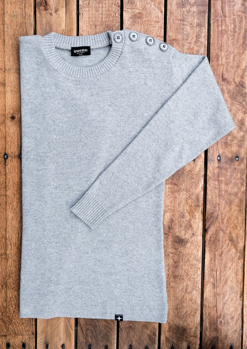 Gaël - chandail marin - gris chiné