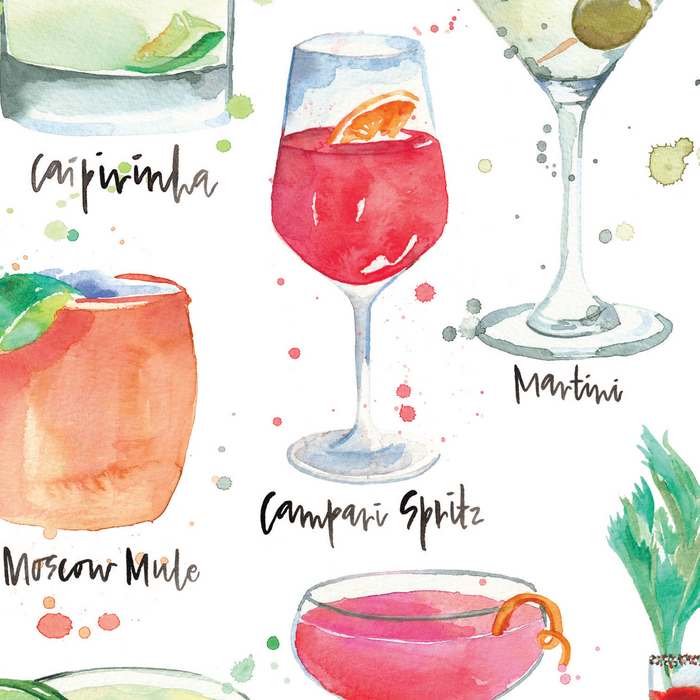 Cocktails - napperons de papier / paper placemats