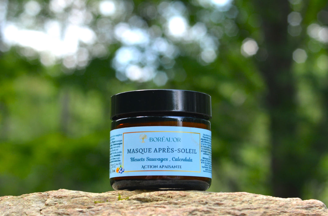 Masque bleuets sauvages et complexe marin