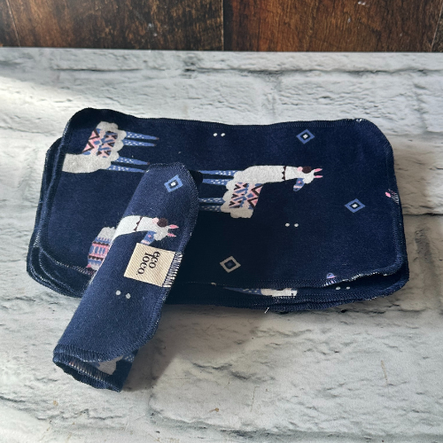 Papier de toilette lavable en coton avec des motifs de Lama