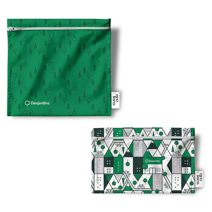 Ensemble de 2 sacs écologiques réutilisables faits au québec à personnaliser