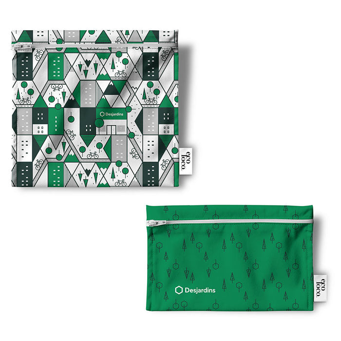 Ensemble de 2 sacs écologiques réutilisables faits au québec à personnaliser