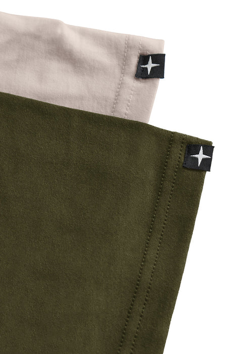 2 t-shirts naturel - kaki