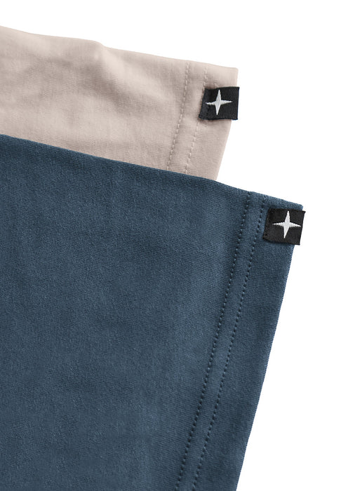 2 t-shirts naturel - bleu pacifique