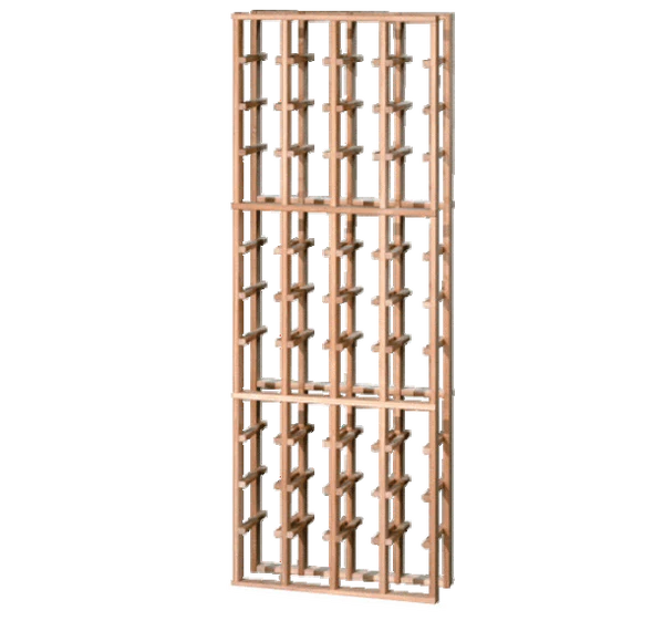 Casiers à bouteilles de vin en acajou 4 colonnes (32 à 48 bouteilles)