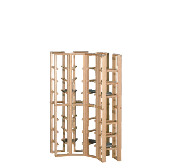 Casiers à bouteilles de vin en acajou de coin (32 à 48 bouteilles)