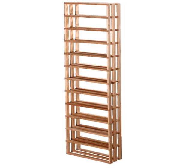 Casiers à bouteilles de vin en acajou bourgogne (40 à 60 bouteilles)